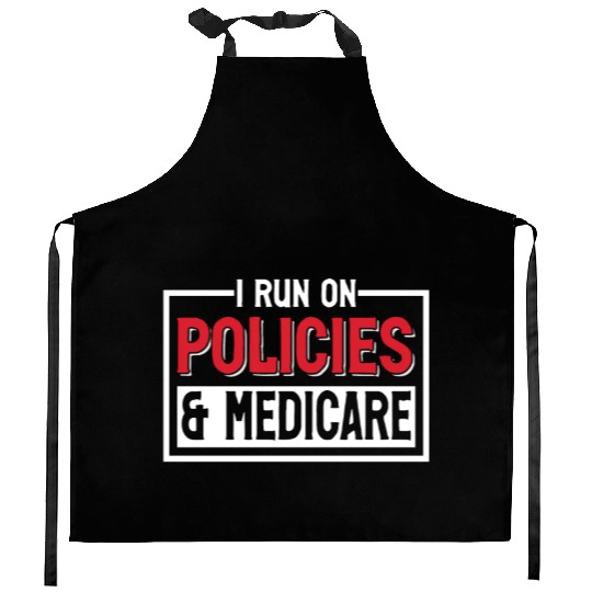 Funny Medical Insurance Agent Broker Kitchen Aprons