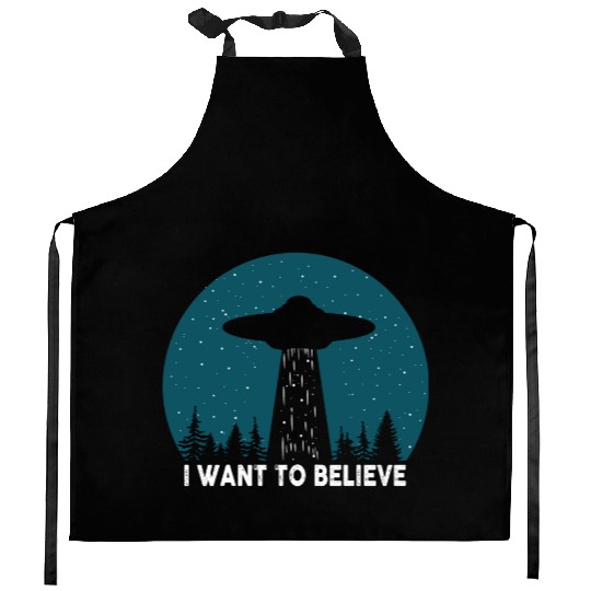 I Want To Believe World Ufo Day Kitchen Aprons