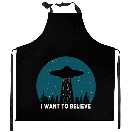 I Want To Believe World Ufo Day Kitchen Aprons