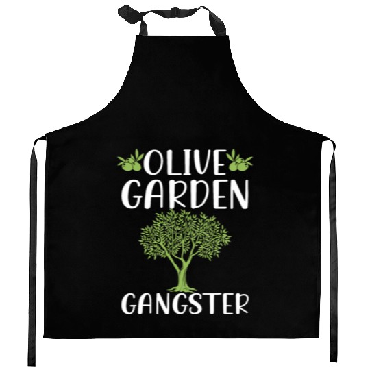 Olive Garden, Gardening, Olive Graphic Kitchen Aprons