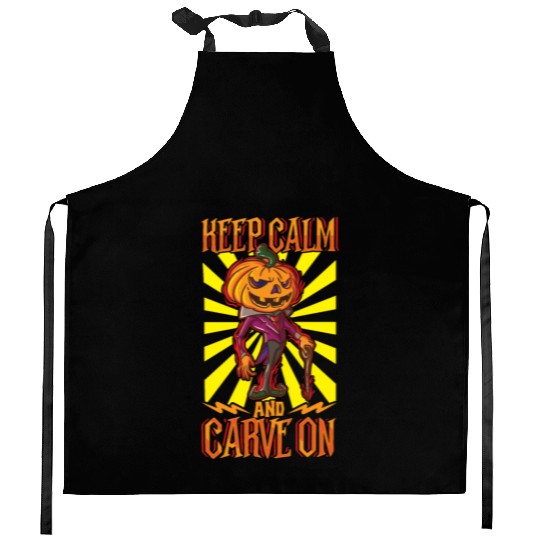 Scary Pumpkin Halloween Costume Autumn Fall Gift Kitchen Aprons