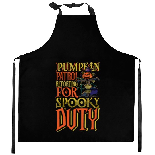 Scary Pumpkin Halloween Costume Autumn Fall Gift Kitchen Aprons