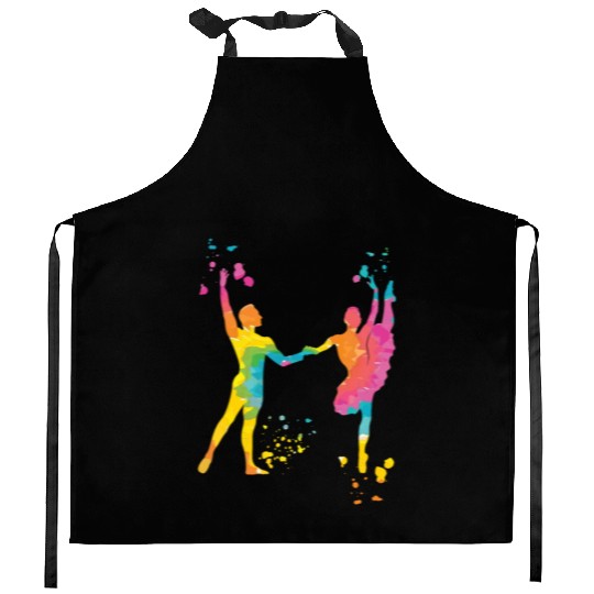 Ballet Dance Couple Woman Ballerina Kitchen Aprons