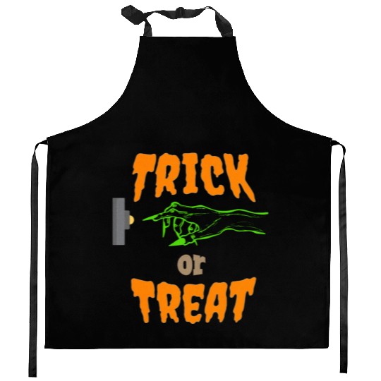 TRICK OR TREAT Doorbell Kitchen Aprons