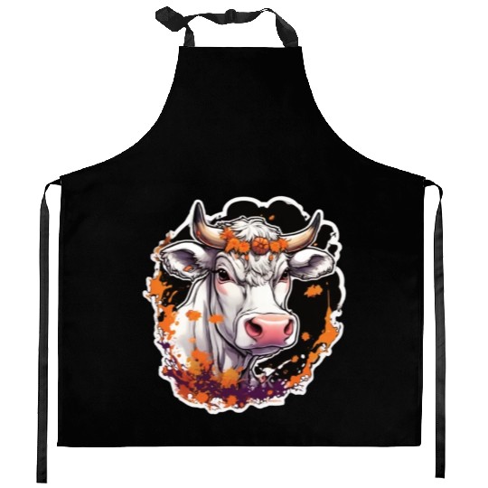 Kug Cow Halloween Cow Skull Cow Head Cows Kitchen Aprons