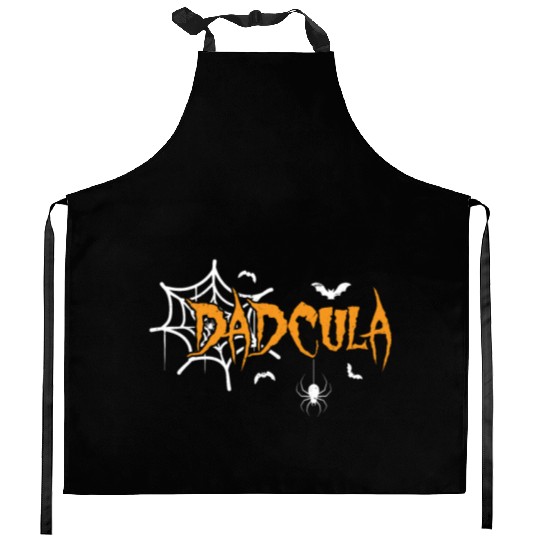 Vampire For Dad Lazy Creepy Halloween Kitchen Aprons