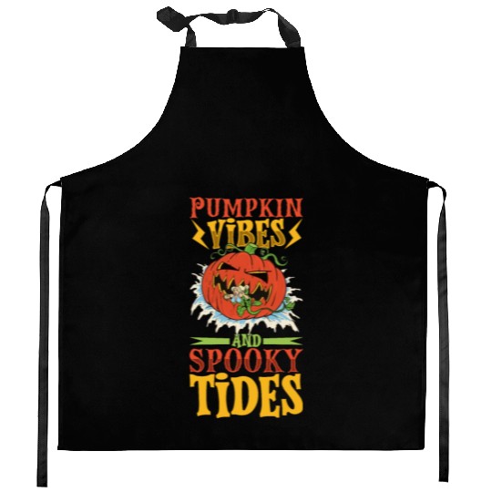 Scary Pumpkin Halloween Costume Autumn Fall Gift Kitchen Aprons
