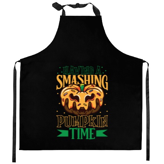 Scary Pumpkin Halloween Costume Autumn Fall Gift Kitchen Aprons