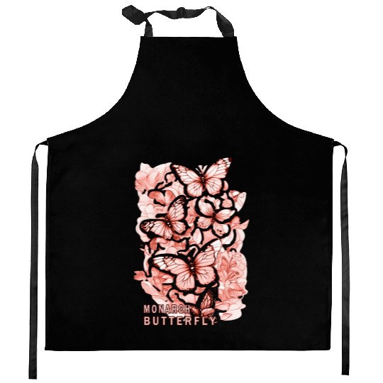 monarch butterfly Kitchen Aprons