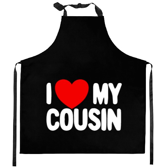 I Love My Cousin Red Heart Redneck Love My Cousin Kitchen Aprons