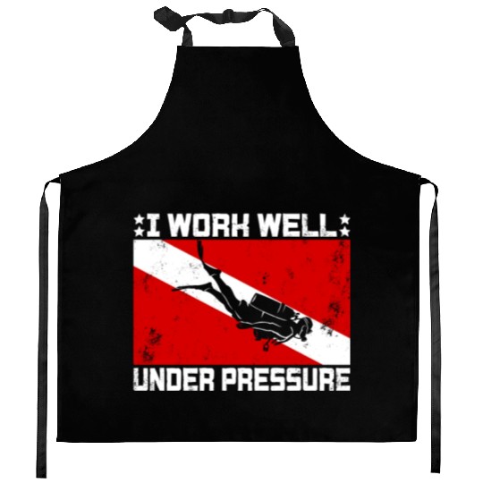 Dive Master Rescue Diver Scuba Diving Instructor Kitchen Aprons