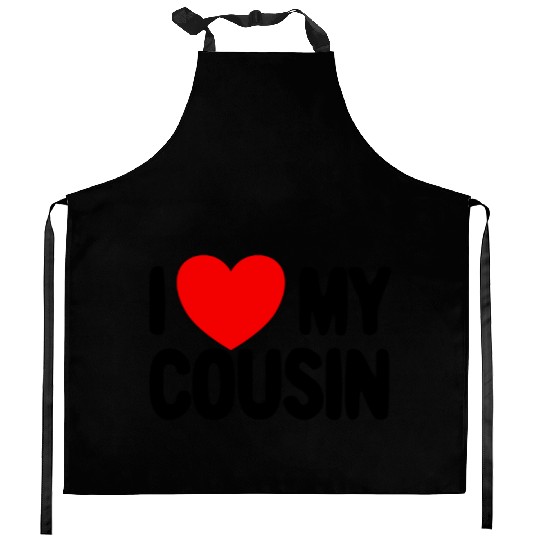 I Love My Cousin Red Heart Redneck Love My Cousin Kitchen Aprons