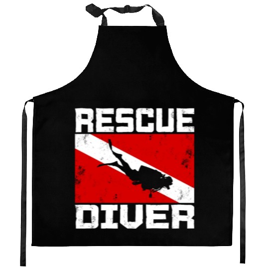 Dive Master Rescue Diver Scuba Diving Instructor Kitchen Aprons
