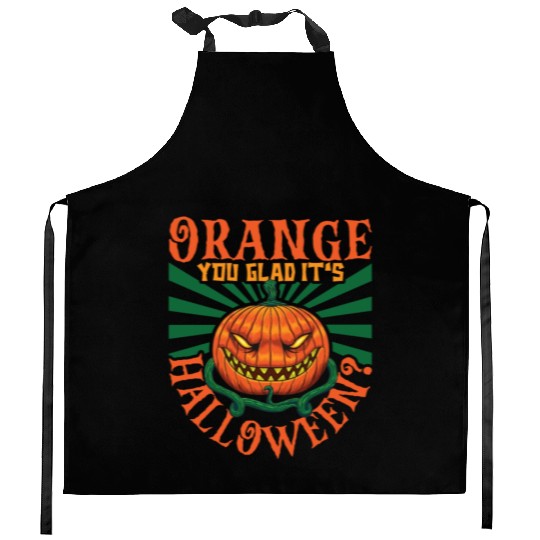Scary Pumpkin Halloween Costume Autumn Fall Gift Kitchen Aprons