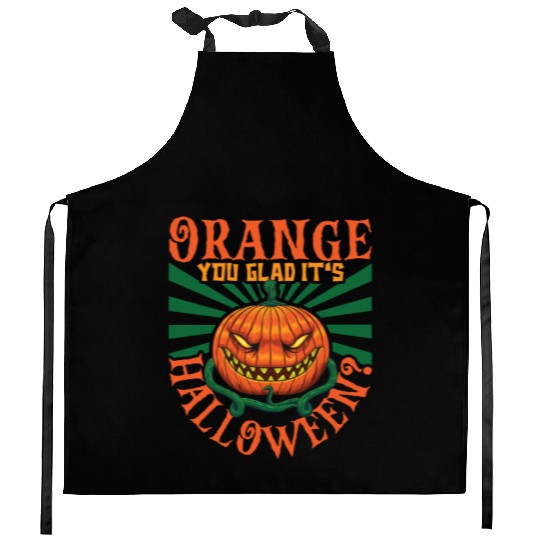 Scary Pumpkin Halloween Costume Autumn Fall Gift Kitchen Aprons