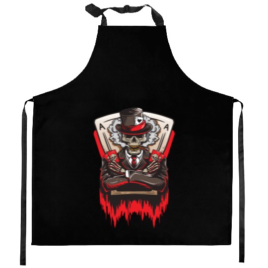 Spades Ace Death Poker Texas Hold'em Kitchen Aprons