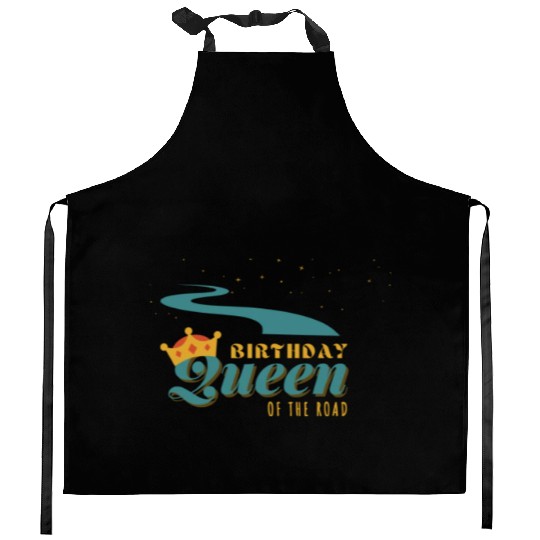 Birthday Gift For Her Queen Of The Road Running Qu Kitchen Aprons