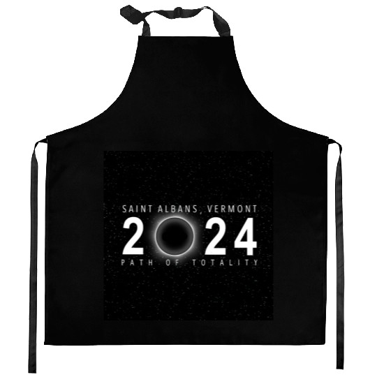 Saint Albans Vermont 2024 Eclipse Souvenir Cool Kitchen Aprons