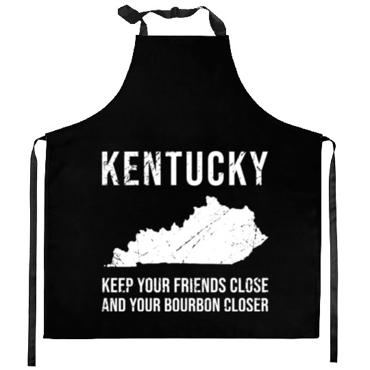 Keep Your Friends Close And Your Bourbon Closer Kitchen Aprons