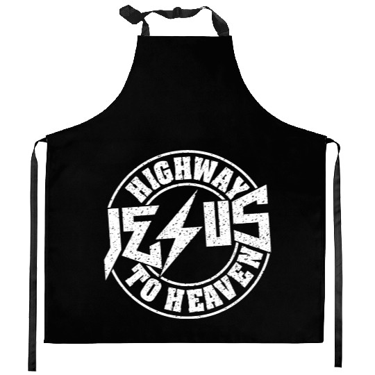 Jesus Highway To Heaven Love Jesus Christian Kitchen Aprons