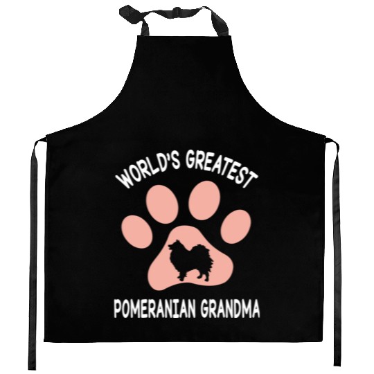 T7tee Happy Mother Day Pomeranian Dog Lover Kitchen Aprons