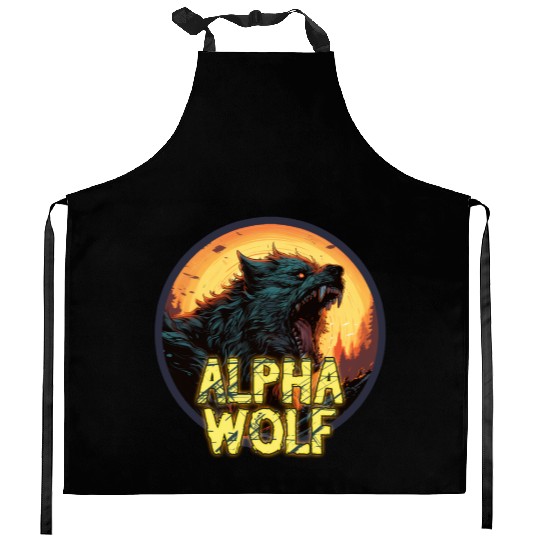 Alpha Wolf Kitchen Aprons