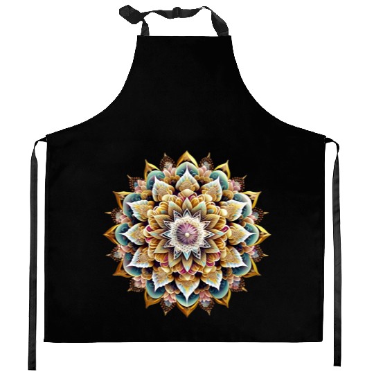 Art therapy mandala Kitchen Aprons