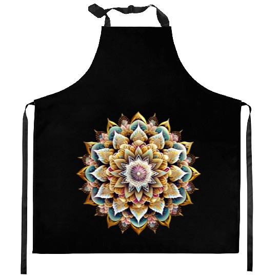 Art therapy mandala Kitchen Aprons