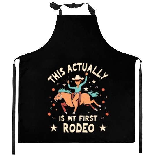 Cowboy Barn Bull Rider Rodeo Country Western Gift Kitchen Aprons