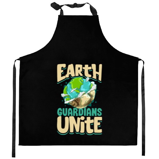 Climate Change Environmental Earth Day Planet Kitchen Aprons