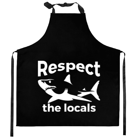 Respect The Locals Nature Joke Kitchen Aprons