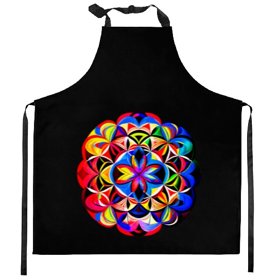 Art mandala Kitchen Aprons