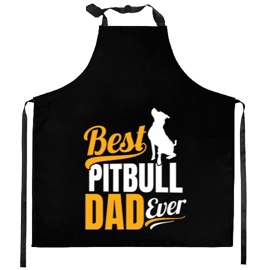 Mens Best Pitbull Dad Ever Kitchen Aprons