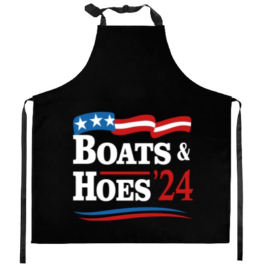 Boats & Hoes 24 Vintage Retro Meme Step Brother Kitchen Aprons