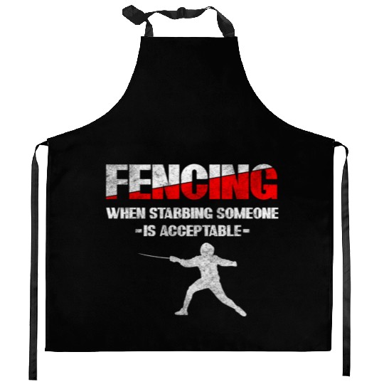 Fencer Fight Sport Fencing Tradition Kitchen Aprons