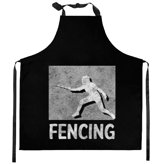 Fencing Sport Training En Garde Kitchen Aprons