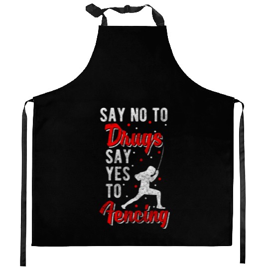 Fencer Victory Sport Fencing Hobby Kitchen Aprons
