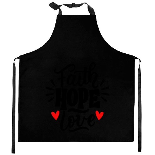 Faith Hope Love Kitchen Aprons