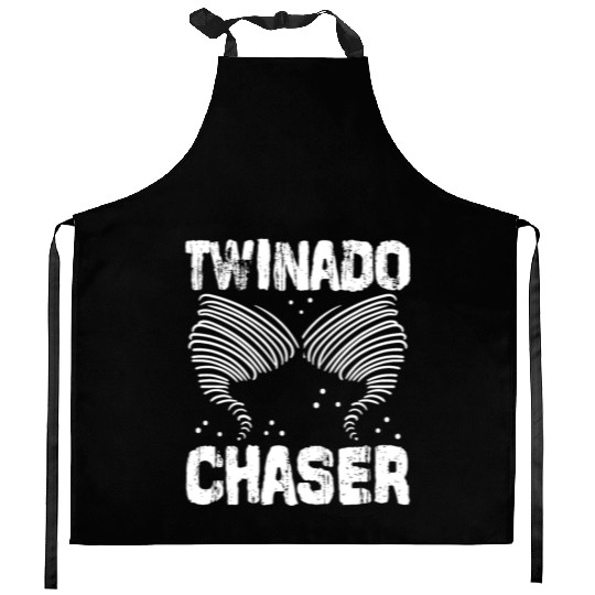Twinado Chaser Funny Mom Dad Twin Parents Kitchen Aprons