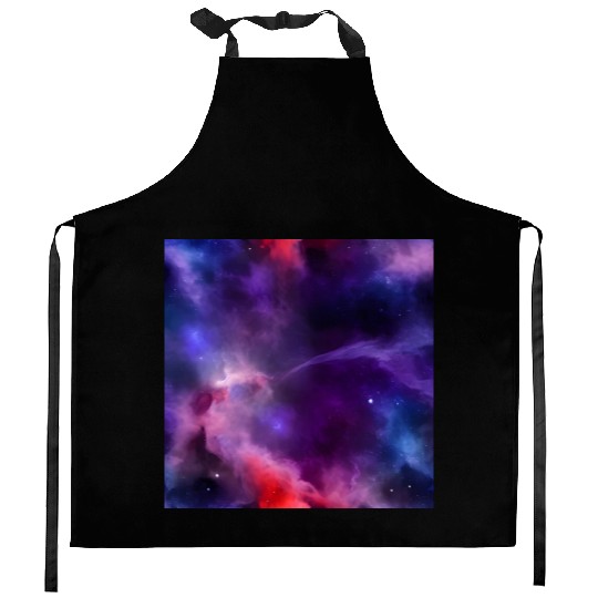 Galaxy nebula abstract design Kitchen Aprons
