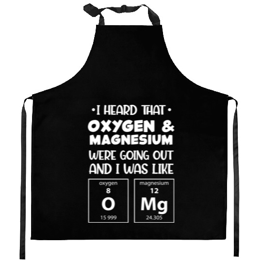 Funny Omg Periodic Table Science Chemistry Geek Kitchen Aprons