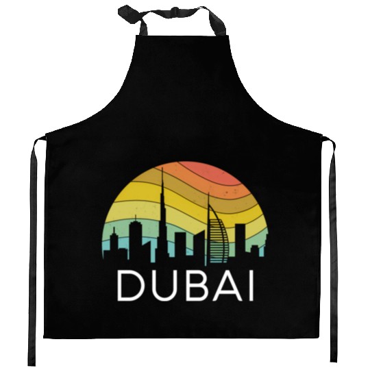 Dubai Skyline City Arab Emirates Uae Arcihtecture Kitchen Aprons