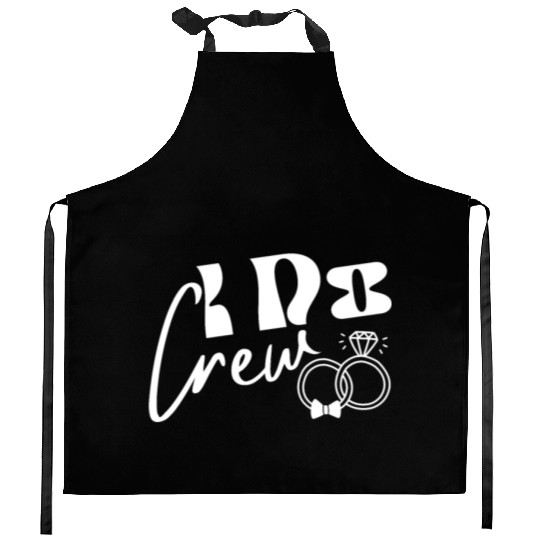 I Do Crew Bride Groom Party for Games Wedding Kitchen Aprons