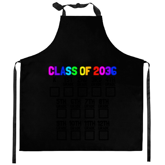 Class Of 2036 Back To School Kindergartengrow with Kitchen Aprons