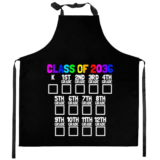 Class Of 2036 Back To School Kindergartengrow with Kitchen Aprons