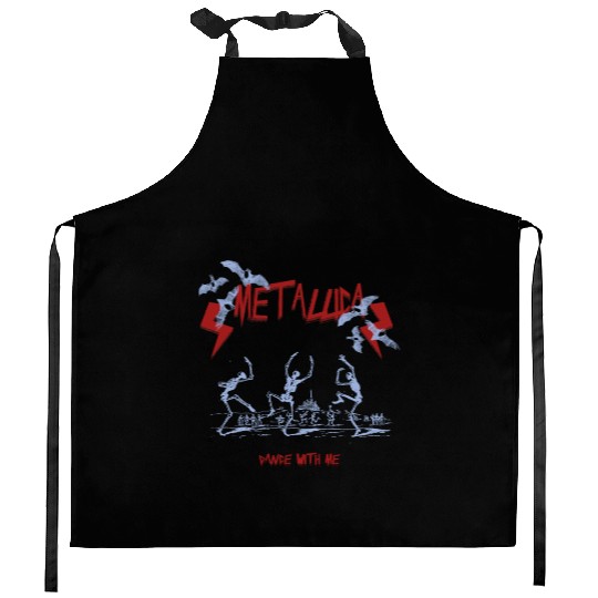 Live your life with metal songs Kitchen Aprons