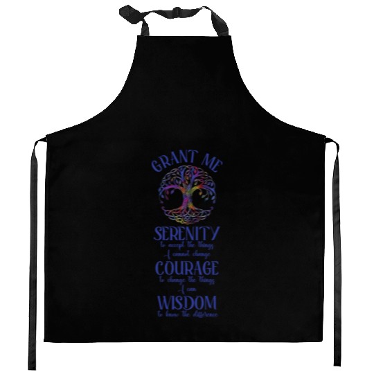 Serenity Prayer with Tree of Life Kitchen Aprons