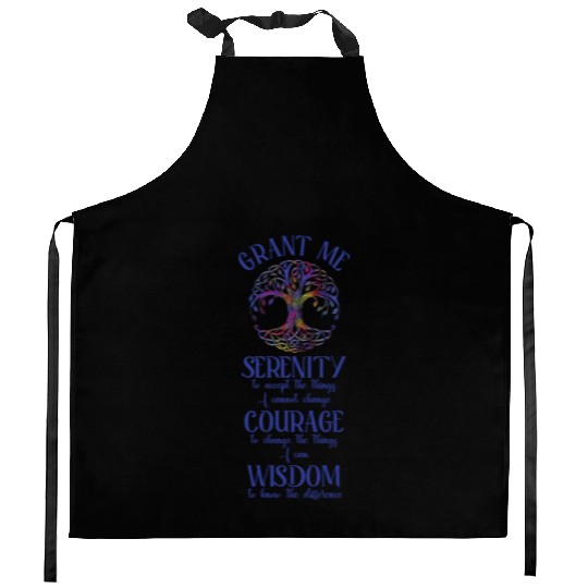 Serenity Prayer with Tree of Life Kitchen Aprons