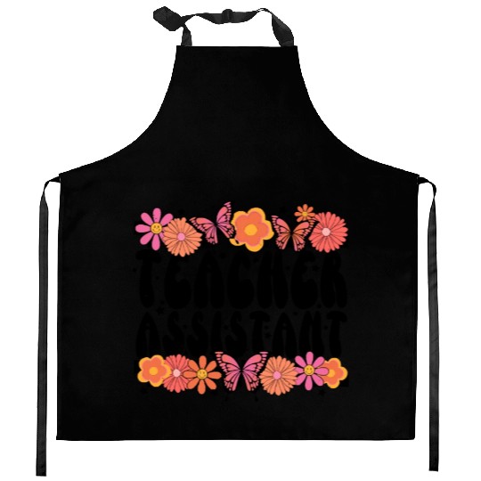 Floral Teacher Assistant Kitchen Aprons
