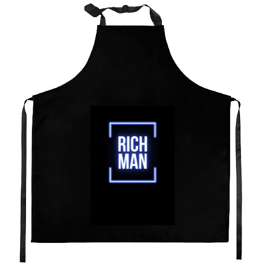 Black Purple Neon Night Club Party Poster 2 Kitchen Aprons